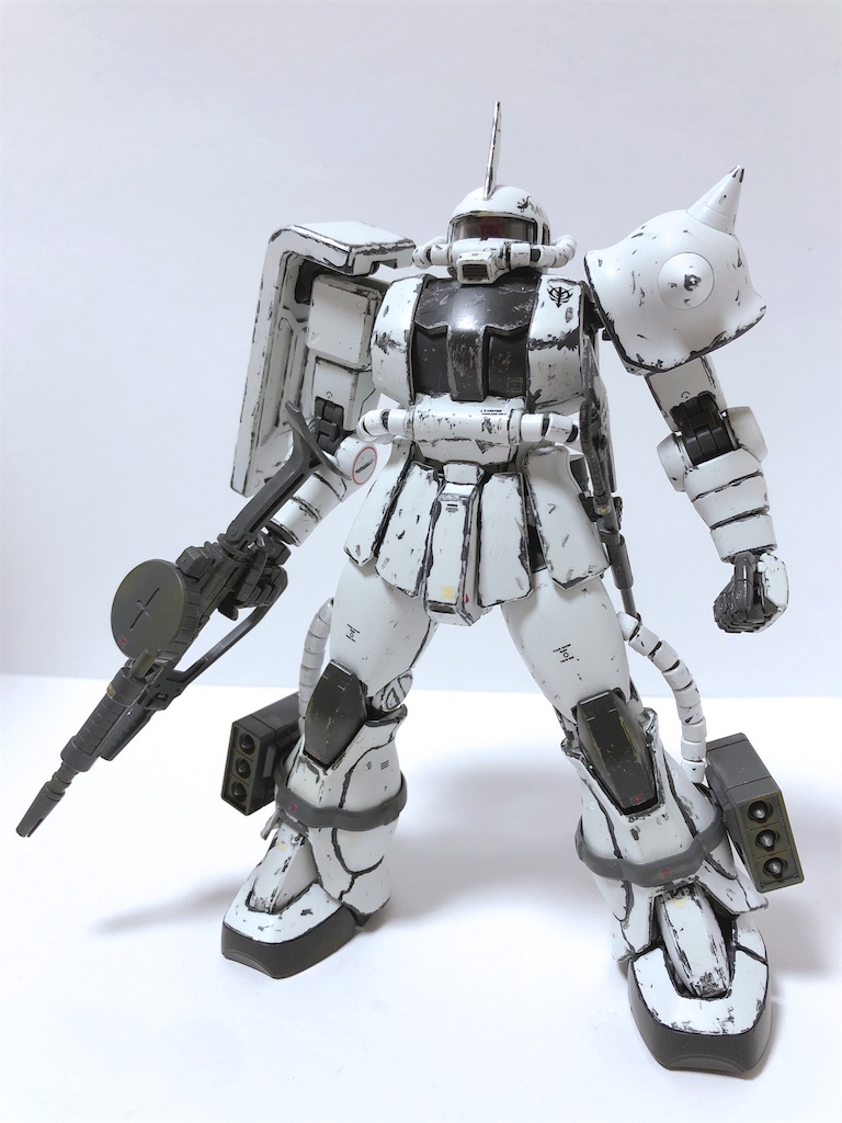 MG ザクⅡホワイトオーガー 塗装完成品レビュー - ガンプラの館