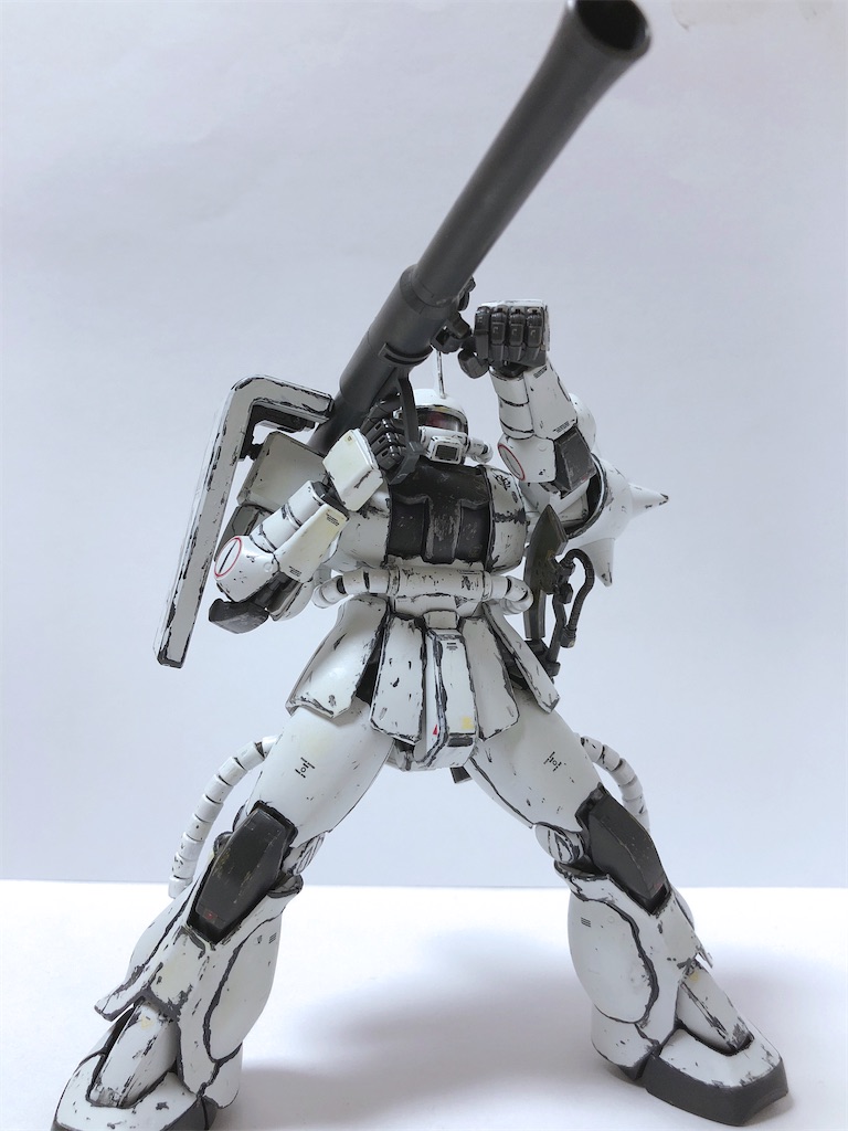 ガンプラ　全塗装完成品　MG ザクⅡ ホワイトオーガ MG 1/100 MS-06J ザク Ver.2.0 “ホワイトオーガー” | ビルダーズ