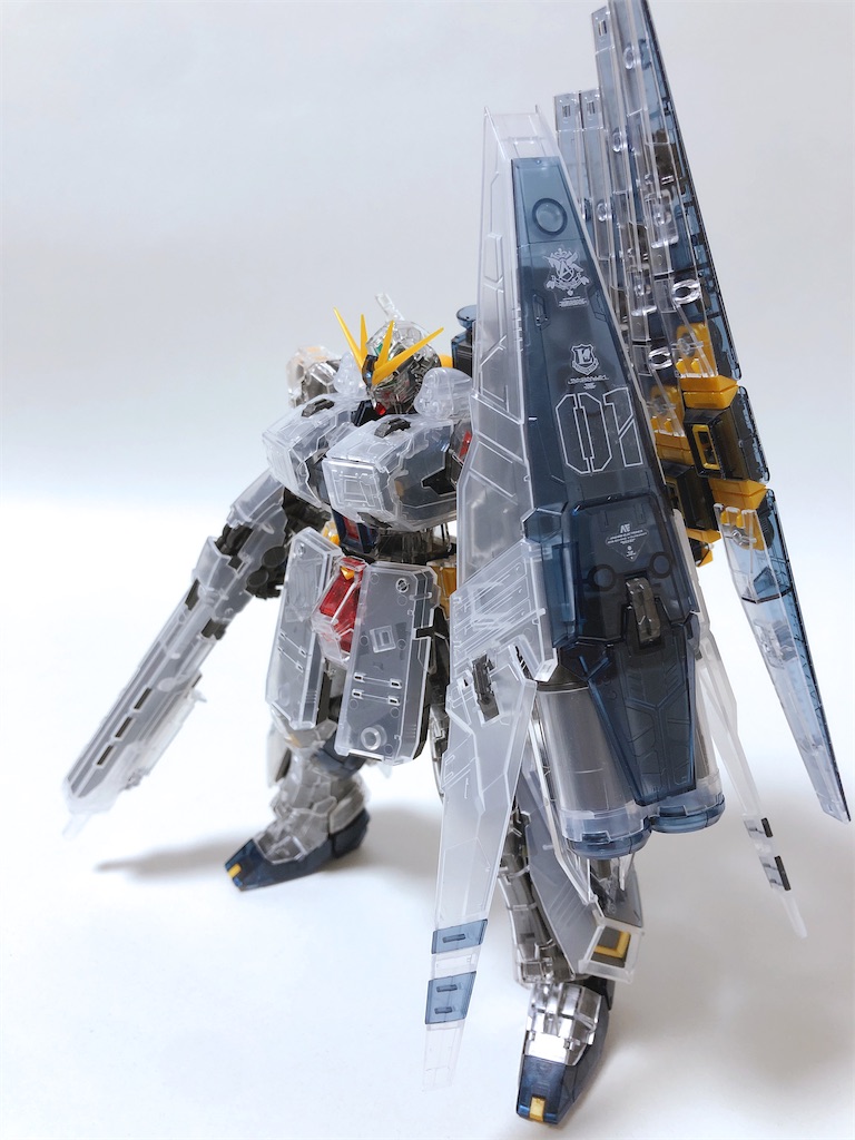 @ RG νガンダム　HWS  クリアカラー　未組立　ガンダムベース限定 ガンダムベース限定 RG νガンダム HWS クリアカラー レビュー