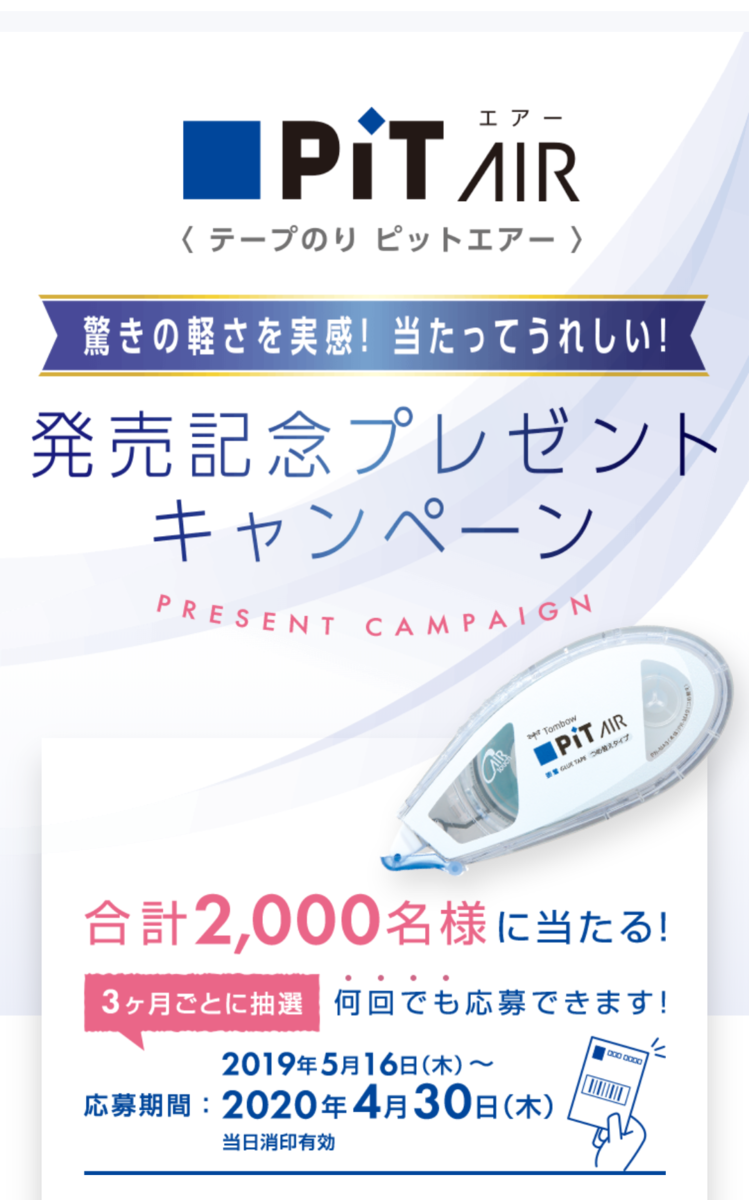 04 30 ピットエアー発売記念キャンペーン バーコ はがき 大きいつづらと小さいつづら