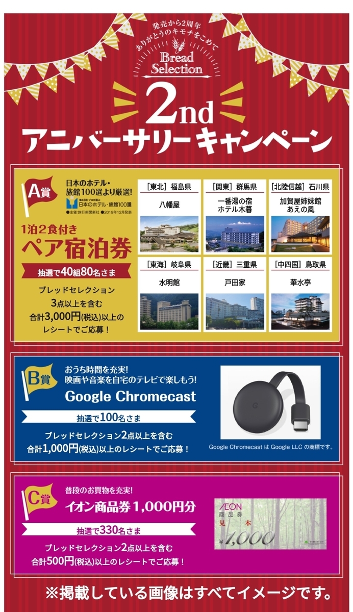12 08 12 15 イオン ブレッドセレクションキャンペーン レシ Web はがき 大きいつづらと小さいつづら