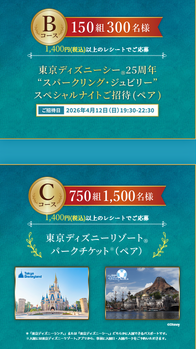 懸賞情報 UCC上島珈琲ディズニーキャンペーン - 大きいつづらと小さい