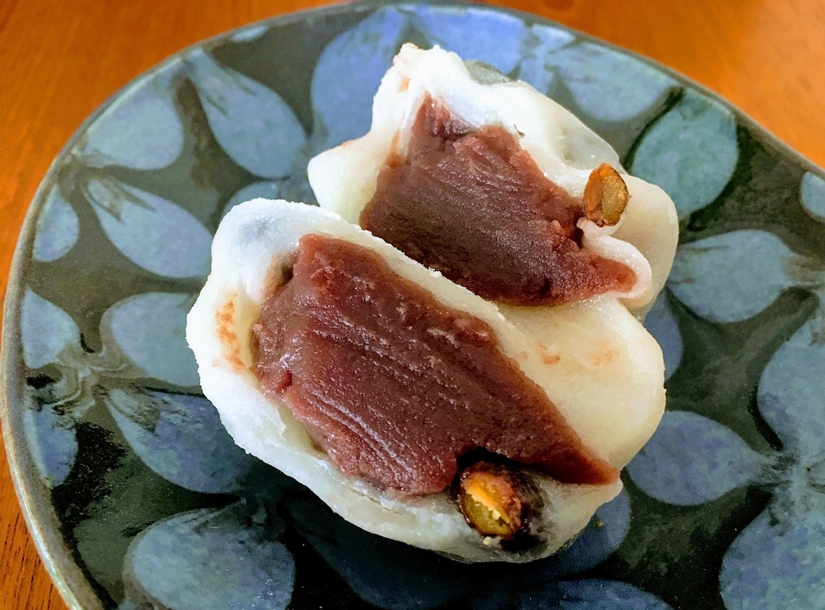 出町ふたばの豆餅の断面