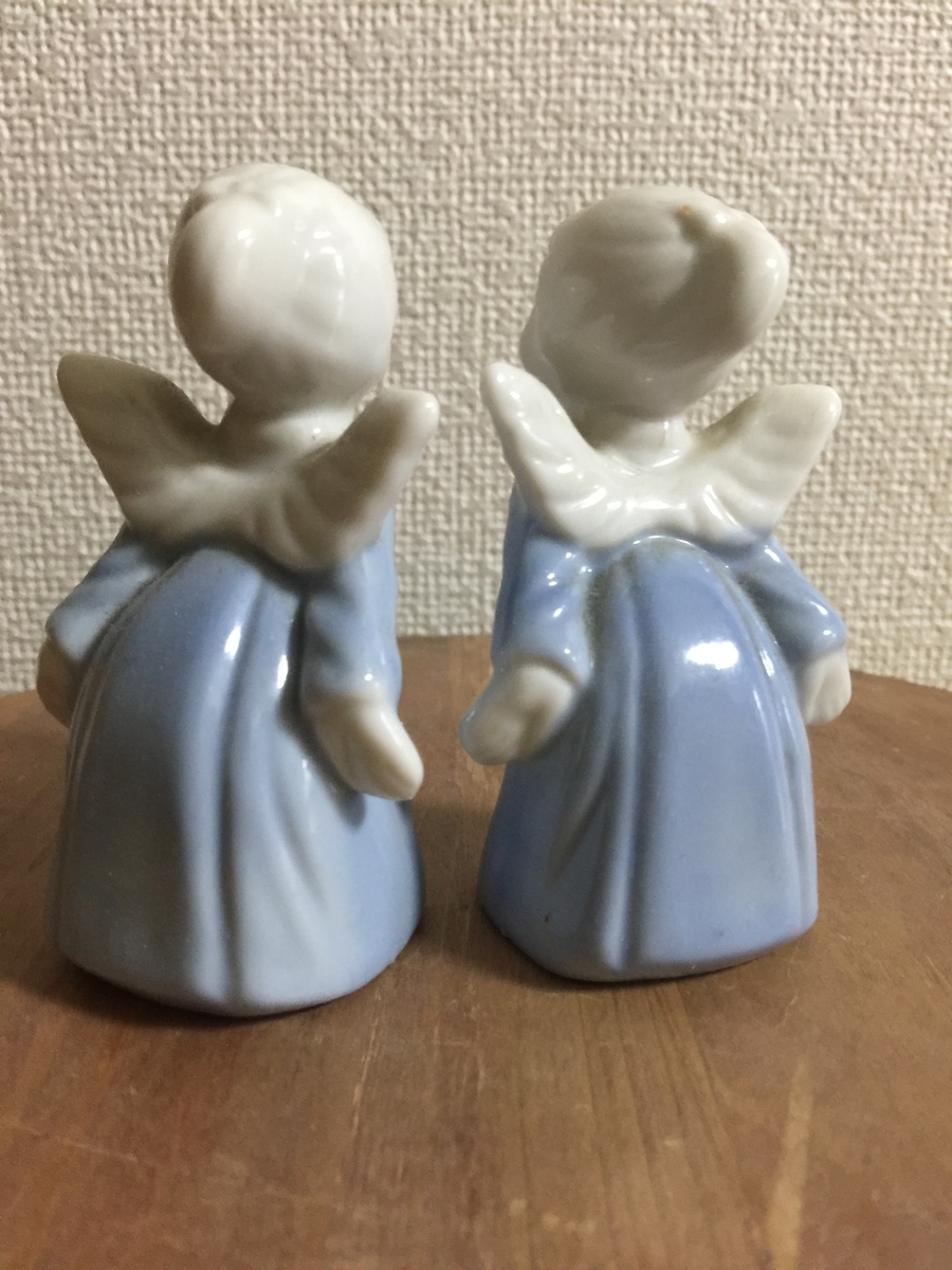 天使 ロウソク立て 陶器 焼き物 アンティーク 置き物