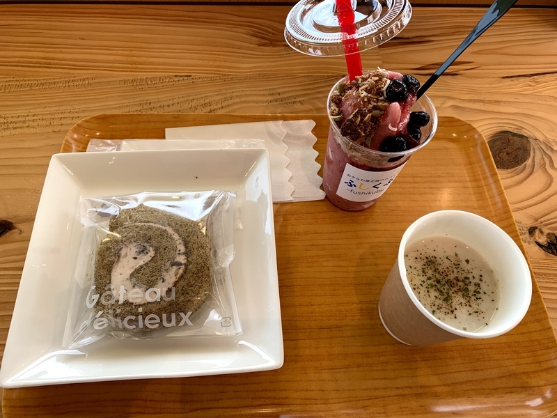 ふしくぶカフェで2019年に注文したスープとスイーツ