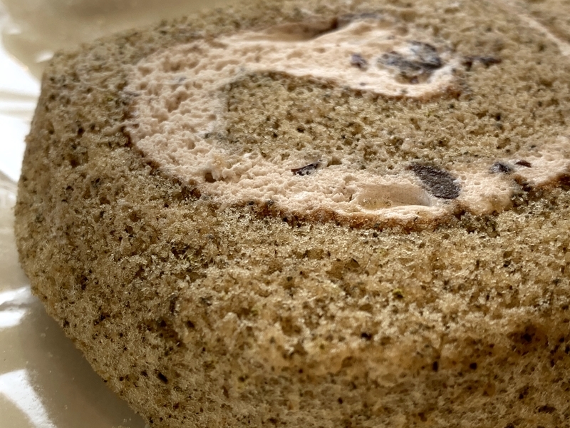 おくみどりロールケーキの断面