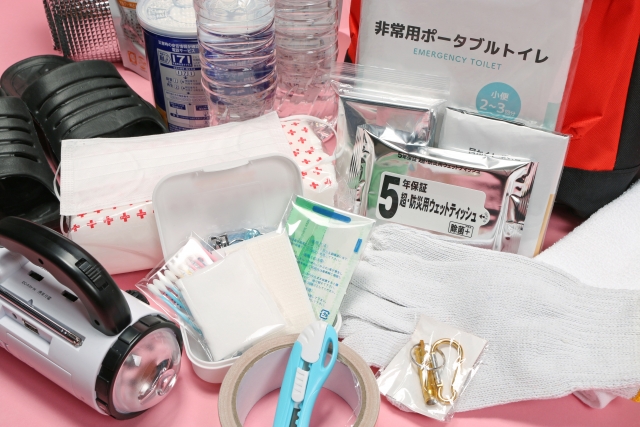 非常時に必要な生活用品や医療用品など
