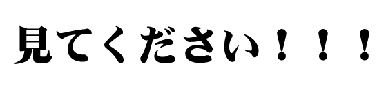 見てください！！！