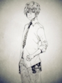[fanart][ボールペン0.4mm] 休暇の布さん