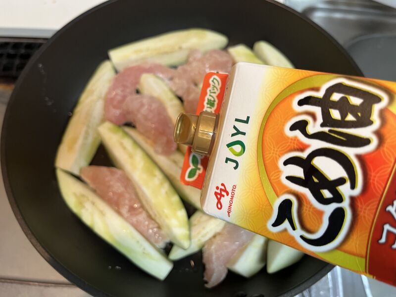 鶏ささ身となすの揚げ焼き_4