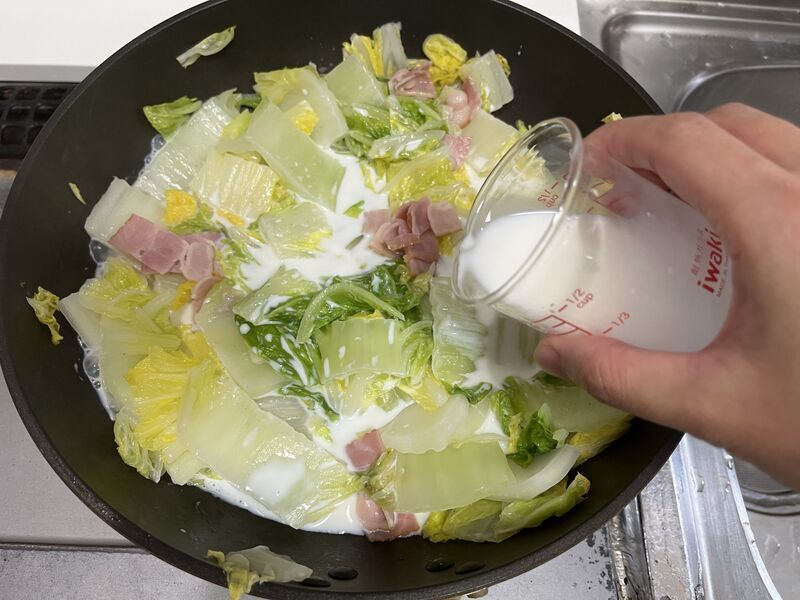 鶏むね肉と白菜のミルク煮_8