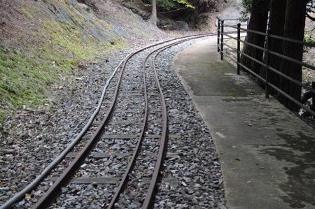 鉄道レール 明延鉱山 一円電車 廃鉄道