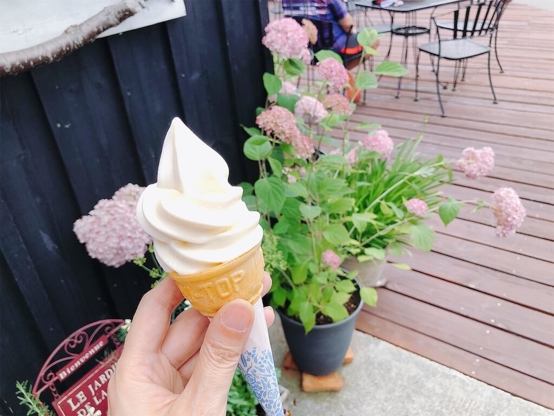 ハーベストのソフトクリームの写真