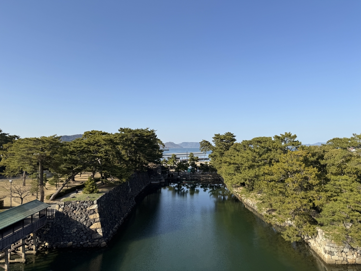 高松城址天守跡からの眺め