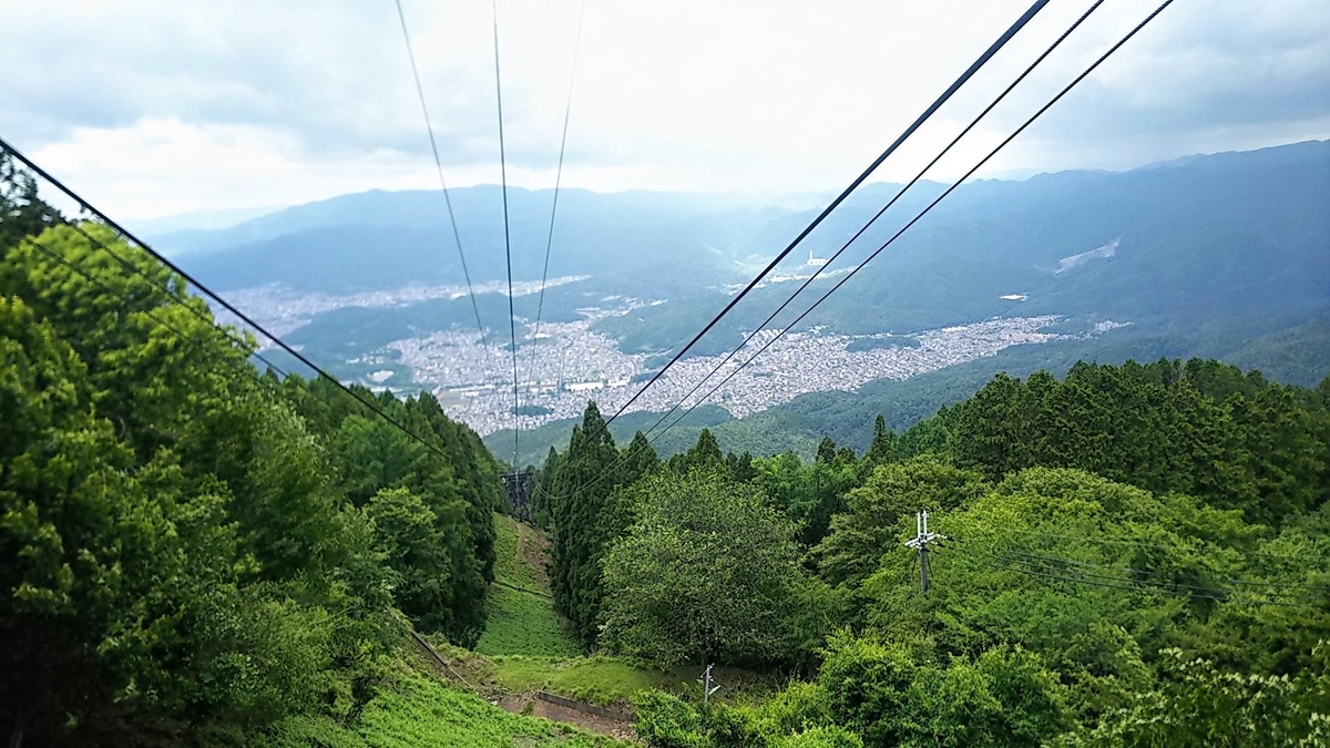 洛北を眼下に望む 叡山ケーブル 叡山ロープウェイ 君と A列車で行こう 洛北を眼下に望む 叡山ケーブル 叡山ロープウェイ 君と A列車で行こう