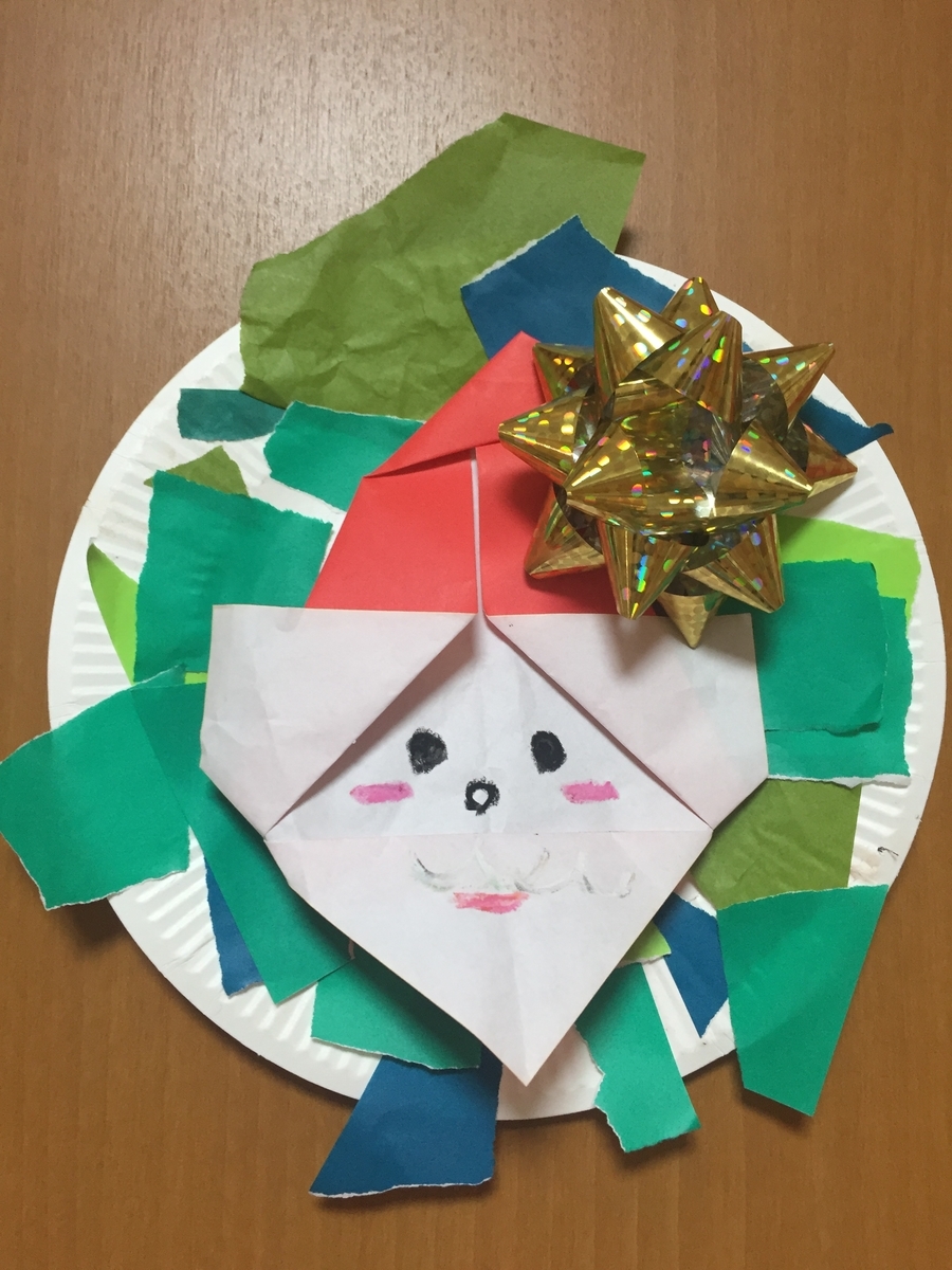 2歳4歳育児 12月壁面製作 サンタリース 季節を感じる家庭学習 元塾講師のお金をかけない家庭塾