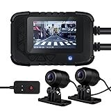 DV688 バイク用 前後2カメラ ドライブレコーダー 2.35インチ 200万画素 1080P 防水 常時録画 ループ録画 Gセンサー 130°広角 128GB SDカード対応 日本語説明書付