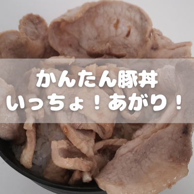 かんたん豚丼 いっちょ あがり お手軽クッキング ブログ かんたん豚丼 いっちょ あがり お手軽クッキング ブログ