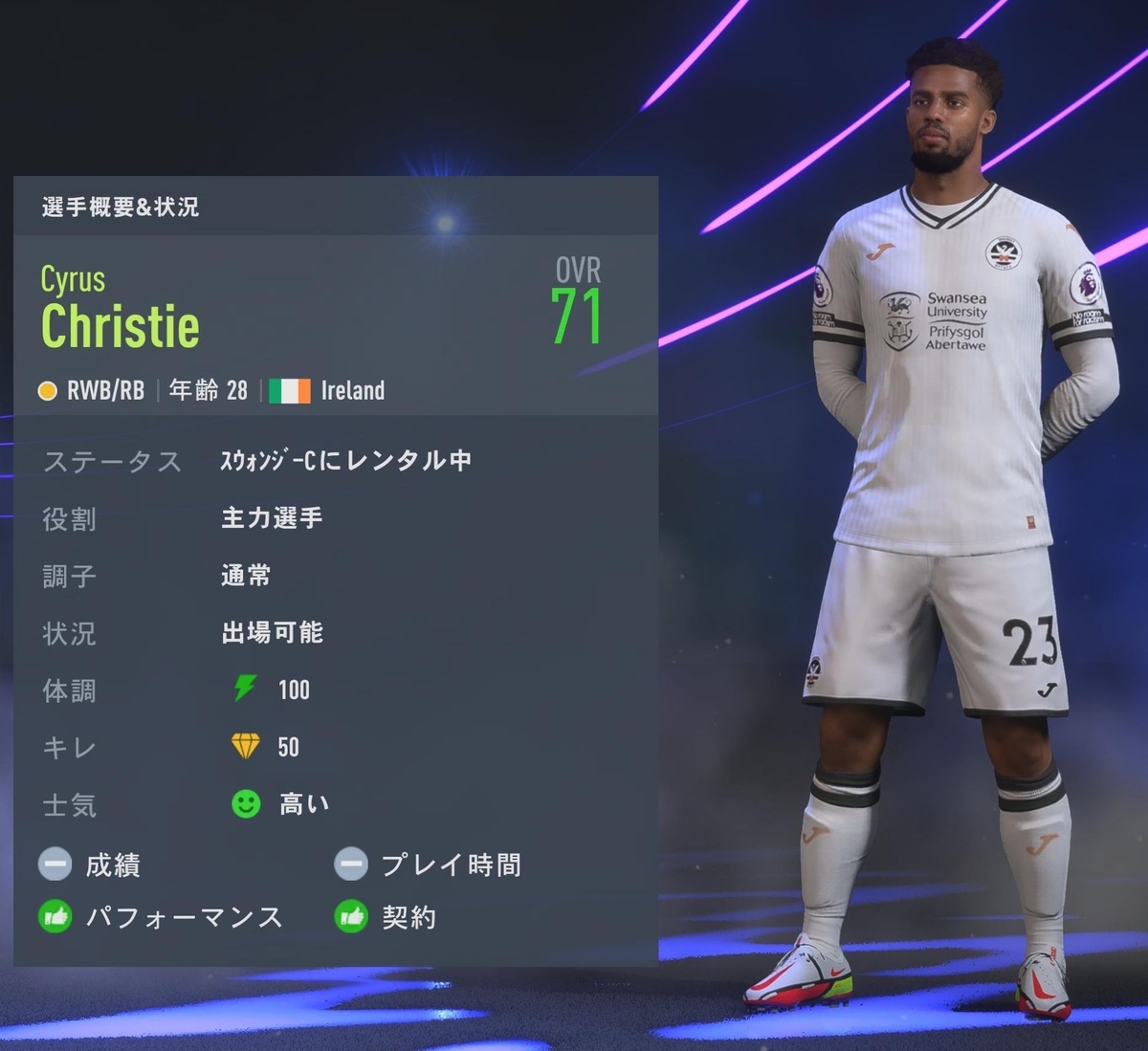 Fifa22 スウォンジー シティ キャリアモード 0 ひまねむぽてと