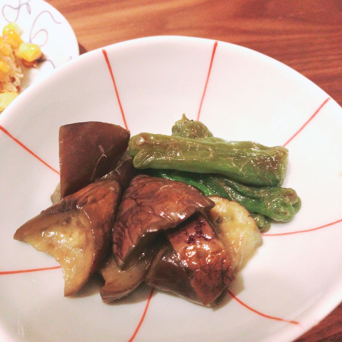 f:id:kawa369:20200721231708j:image:w400 なすとししとうの煮浸し(焼きびたし)