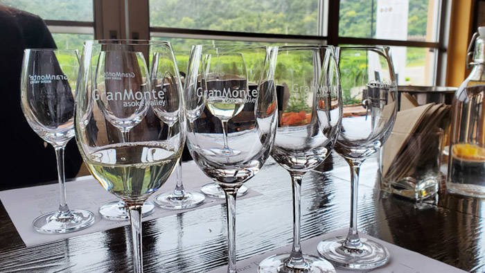  グランモンテ（Granmonte）のワイナリーツアー　ワインのテイスティング