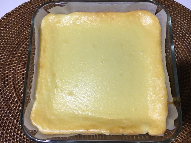 チーズケーキ生地が馴染む