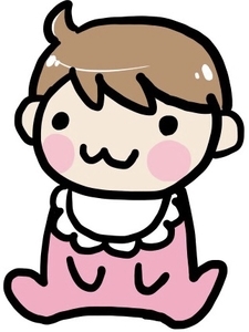 着ぐるみを着る前の赤ちゃん