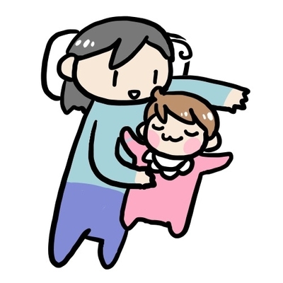 泣かせないネントレ 、添い寝、姿勢イラスト