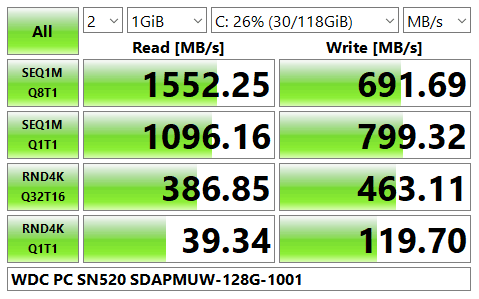 Western Digital PC SN520 SSD Western Digital PC SN520 SSD