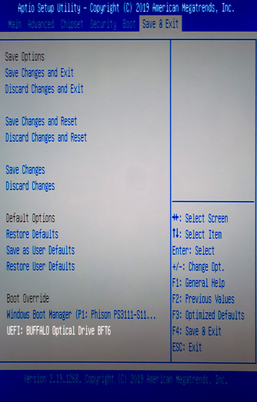 Windowsタブレット「raytrektab」DG-D10IWP BIOS画面