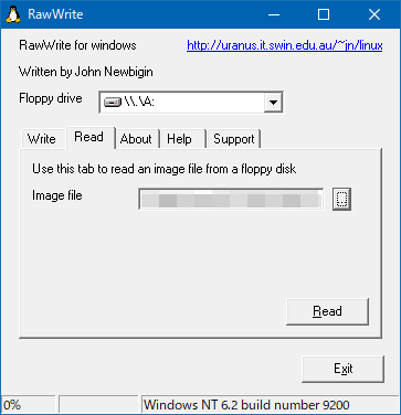 FD イメージ化 RawWrite
