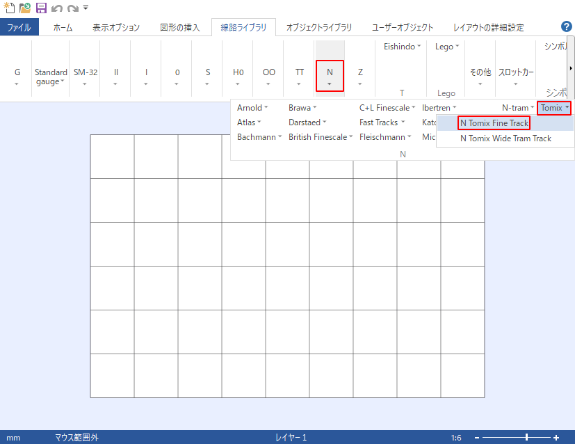 Nゲージ 鉄道模型 レールレイアウト AnyRail