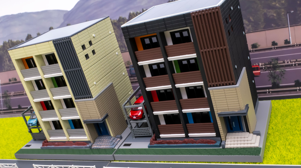 Nゲージ 建物コレクション 建コレ デザイナーズアパート ストラクチャー ジオラマ