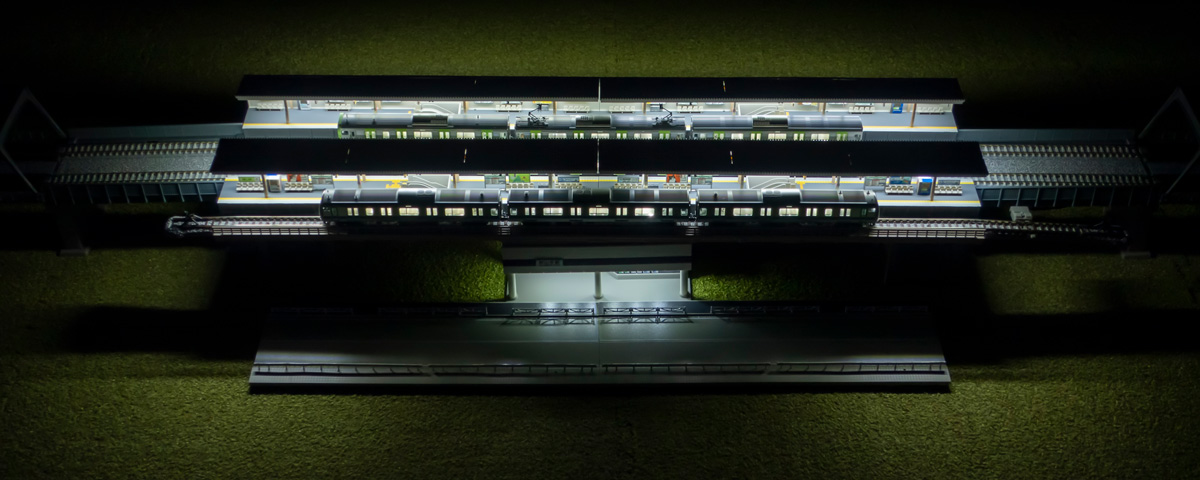 Nゲージ TOMIX 都市型ホーム 塗装と電飾化