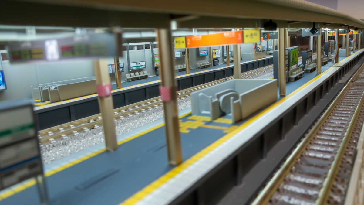 Nゲージ TOMIX 都市型ホーム 塗装と電飾化