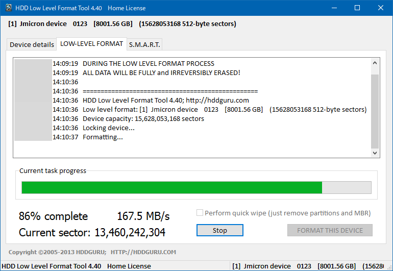 HDD Low Level Format Tool