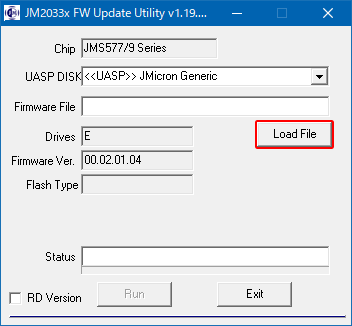 MARSHA 冷却ファン搭載HDDケース Firmware