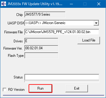 MARSHA 冷却ファン搭載HDDケース Firmware