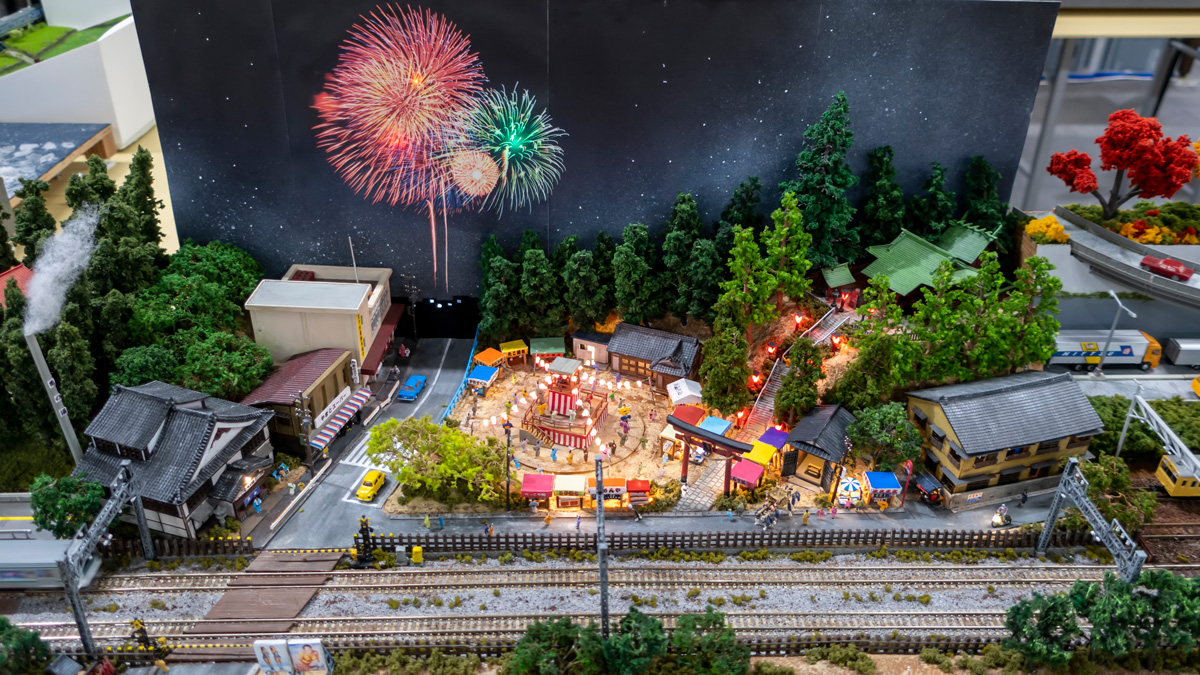 Nゲージ 鉄道模型モジュールLAYOUT AWARD 2023 「夏祭りの夜」阪口治氏