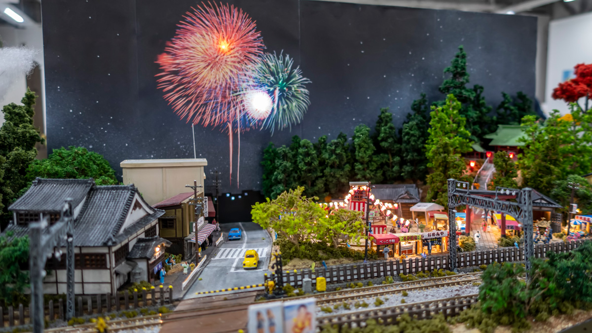 Nゲージ 鉄道模型モジュールLAYOUT AWARD 2023 「夏祭りの夜」阪口治氏
