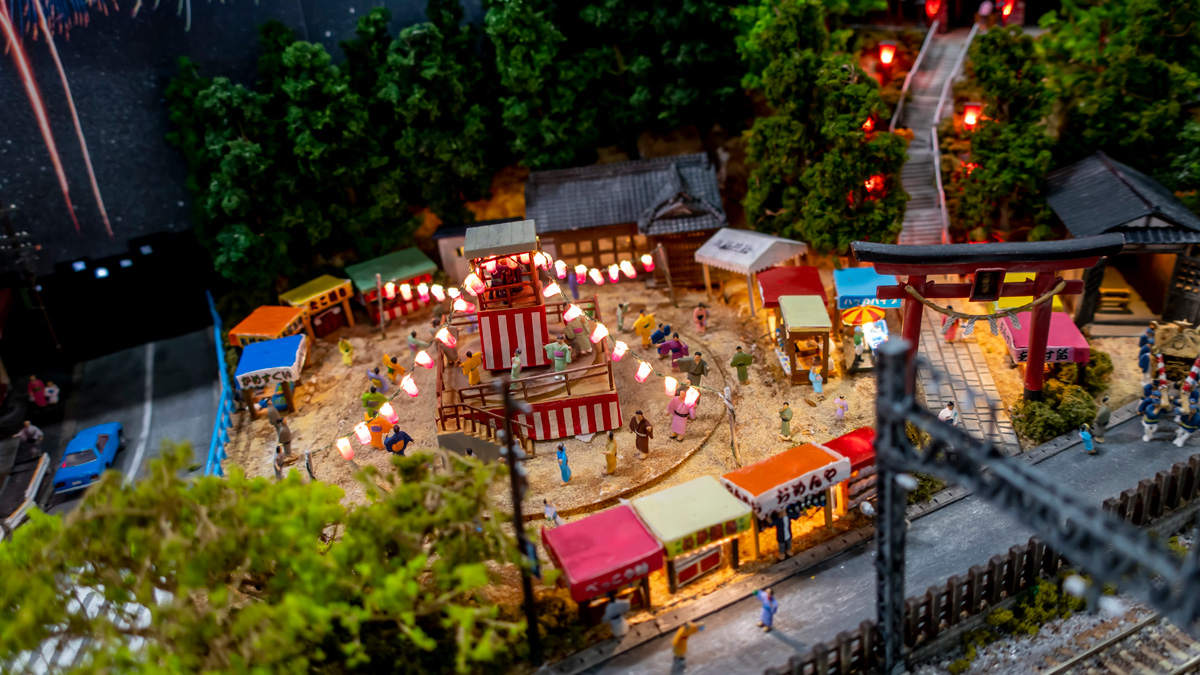 Nゲージ 鉄道模型モジュールLAYOUT AWARD 2023 「夏祭りの夜」阪口治氏
