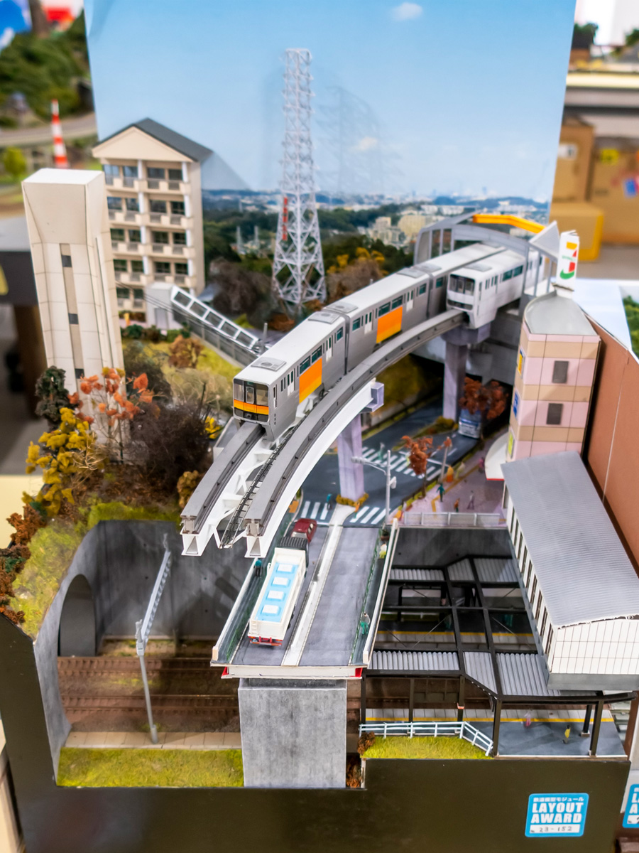 Nゲージ 鉄道模型モジュールLAYOUT AWARD 2023 「ニュータウンに重なるドボク」金子率氏