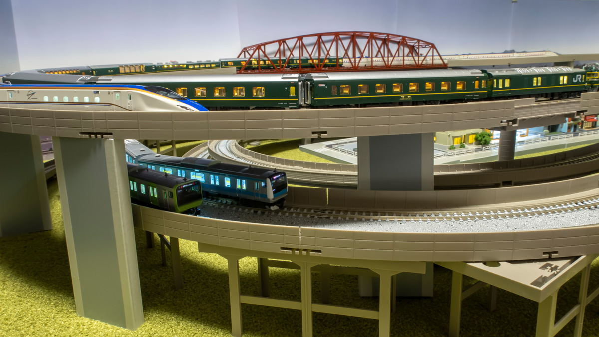 自作鉄道模型 Nゲージレイアウト パワーユニット・列車附属 1800