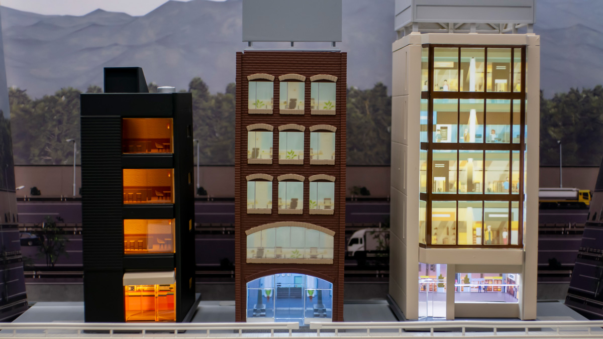 Nゲージ TOMIX 商業ビル ABC 塗装 電飾