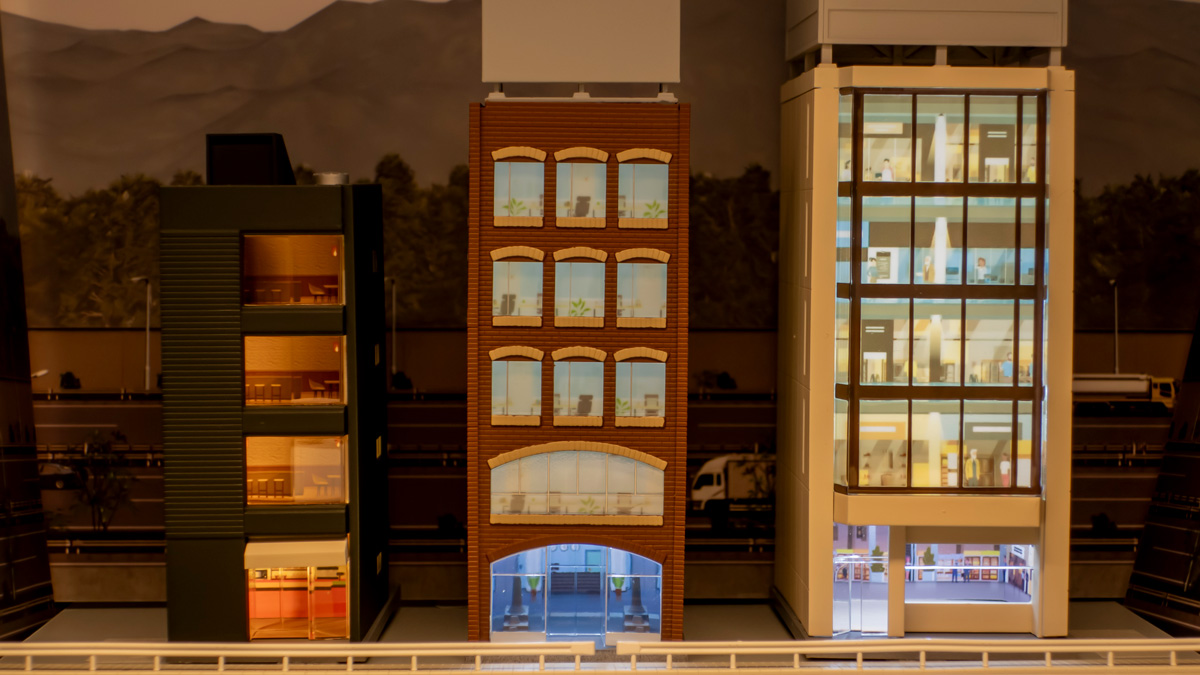 Nゲージ TOMIX 商業ビル ABC 塗装 電飾