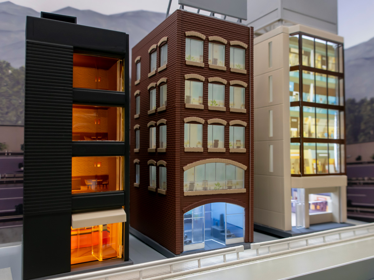 Nゲージ TOMIX 商業ビル ABC 塗装 電飾