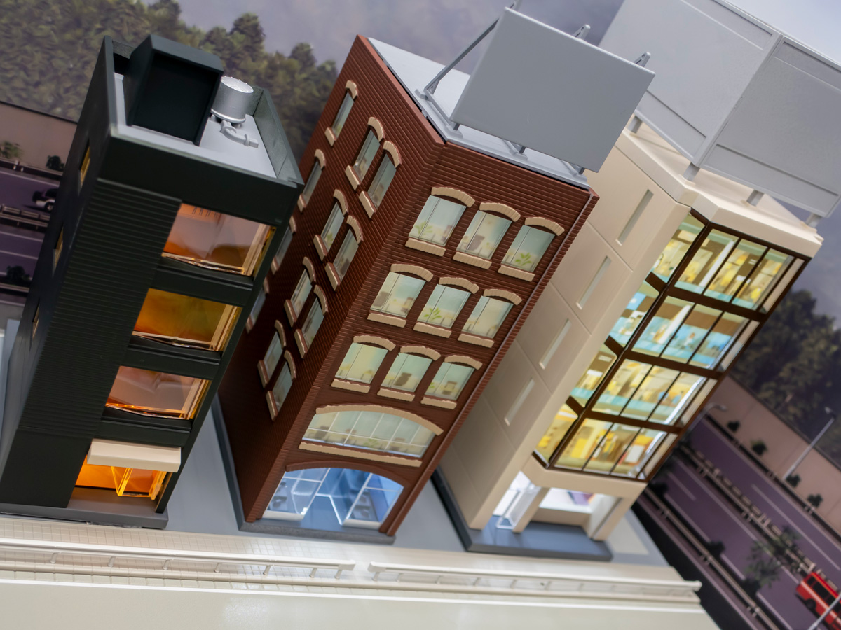 Nゲージ TOMIX 商業ビル ABC 塗装 電飾