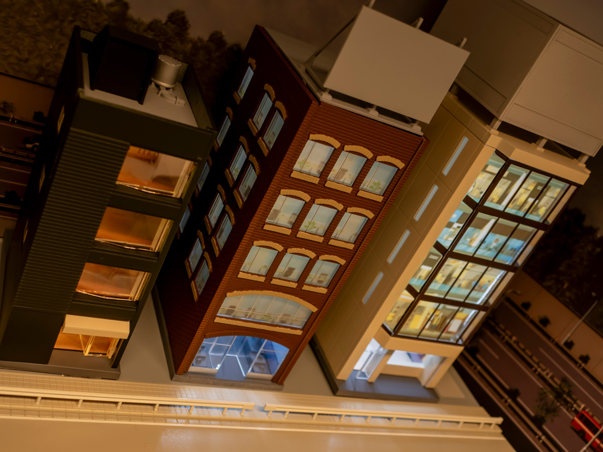 Nゲージ TOMIX 商業ビル ABC 塗装 電飾