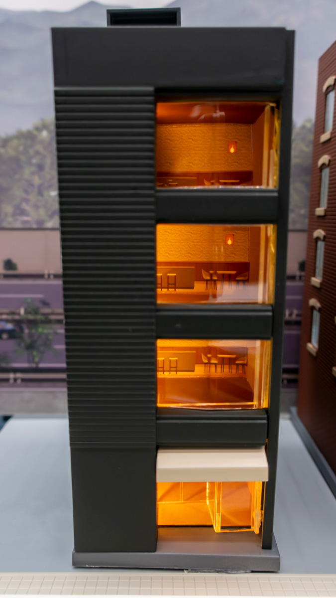 Nゲージ TOMIX 商業ビル ABC 塗装 電飾