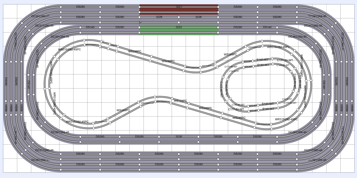 秋葉原 メイド喫茶 メイリッシュ Nゲージ走行会 レイアウト図面